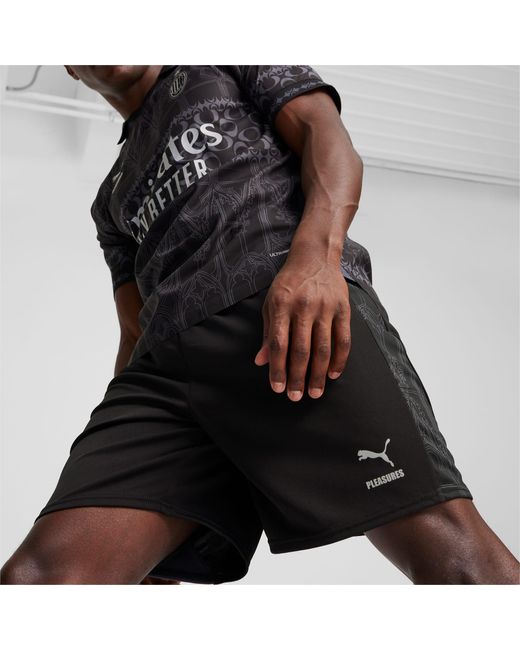 PUMA Black Ac Milan X Pleasures Football Shorts for men