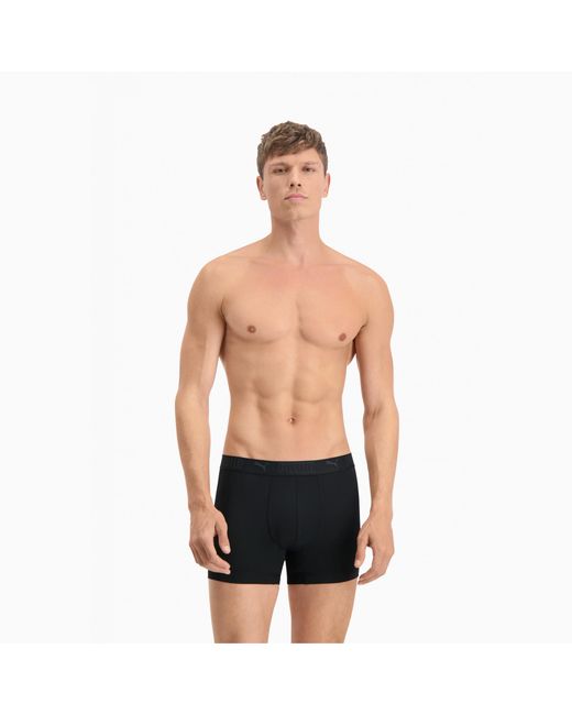 PUMA Black Sport Microfiber Boxers (2-Pack) for men