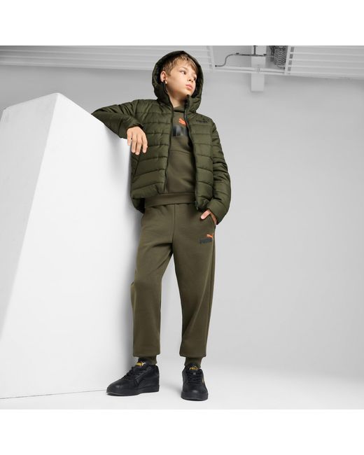PUMA Padded Hooded Youth Jacket in Green Lyst UK