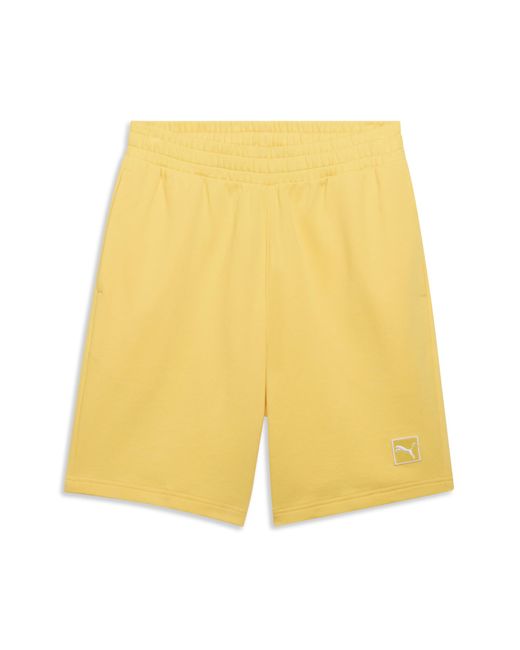 PUMA Yellow Elevated Essentials 9" Shorts for men