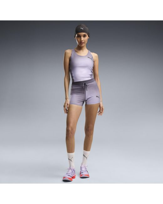 PUMA Purple Lightspeed Printed Running Crop Top
