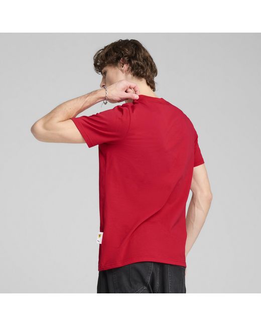 PUMA Scuderia Ferrari Hp Race Big Shield T-shirt in het Red voor heren