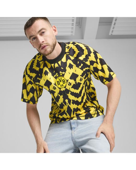 PUMA Borussia Dortmund ftblSTATEMENT Retro Trikot in Yellow für Herren