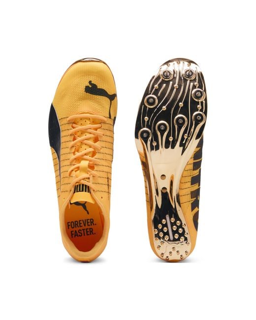PUMA Orange Evospeed 400 Nitroâ Elite 2 Track & Field Sprinting Spikes Shoes