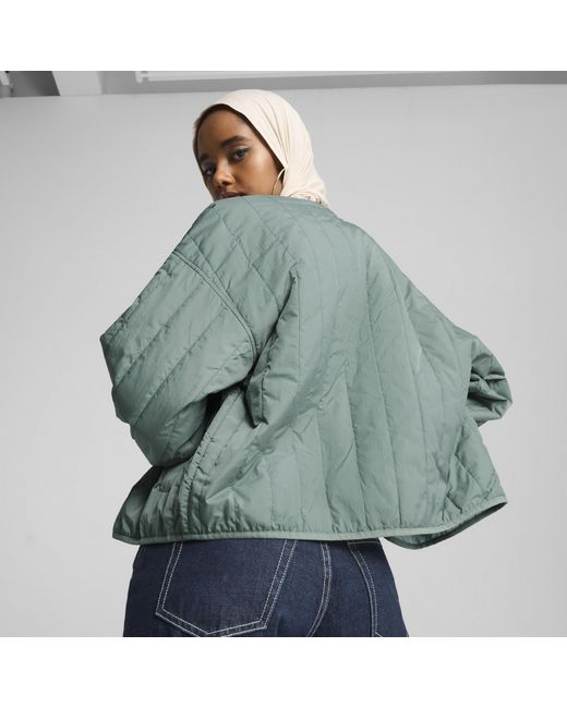 PUMA Gray Relaxed Liner Wendbare Jacke