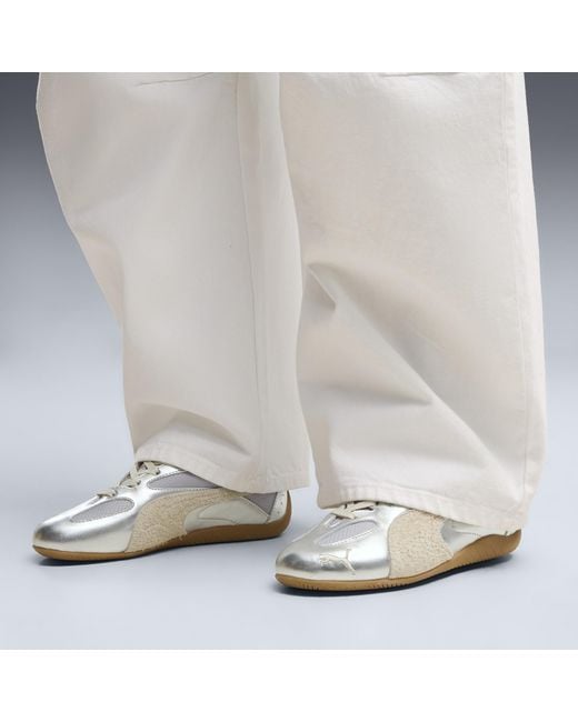 PUMA White Speedcat Lou Metallic Sneakers