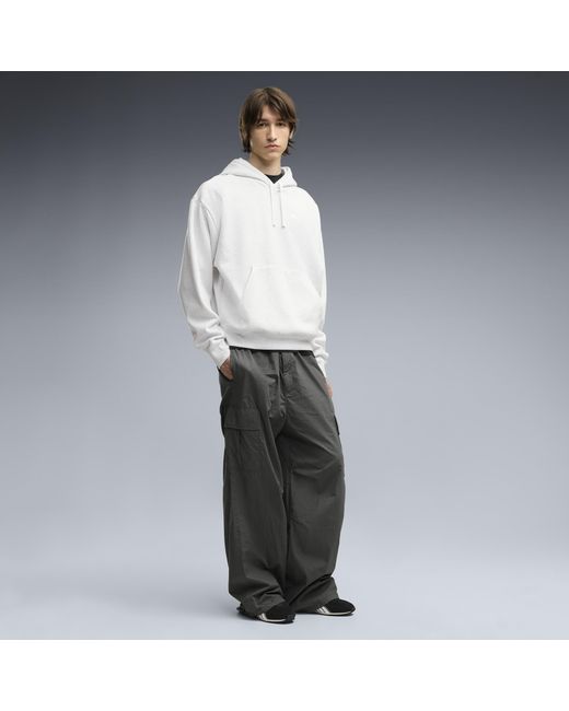 PUMA White Essentials Oversized Hoodie for men