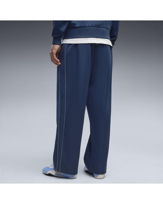 PUMA Blue T7 Relaxed T7 Track Pants for men