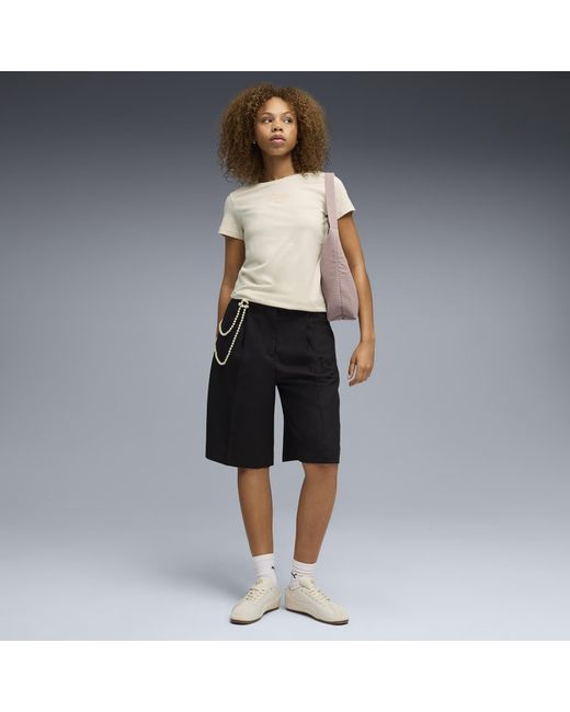PUMA White Essentials Script T-Shirt