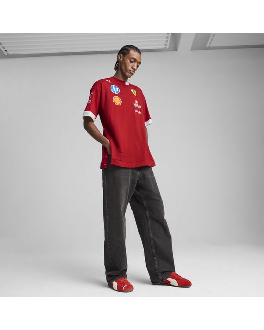 PUMA Red Scuderia Ferrari 2025 Drivers T-Shirt for men