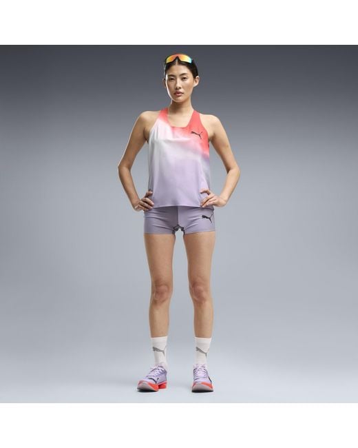 PUMA Purple Lightspeed Ultraweave Graphic Running Singlet
