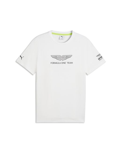 PUMA White X Aston Martin Aramco F1 Team Essentials T-Shirt for men