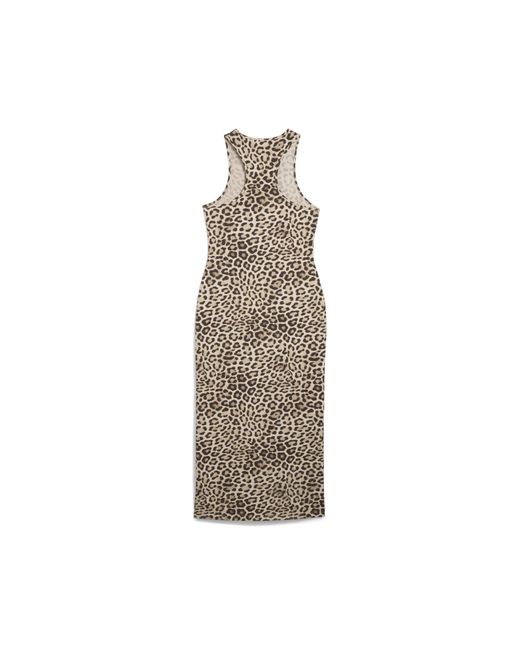 Robe Ajustée À Motif Intégral Leo Luxe PUMA en coloris White