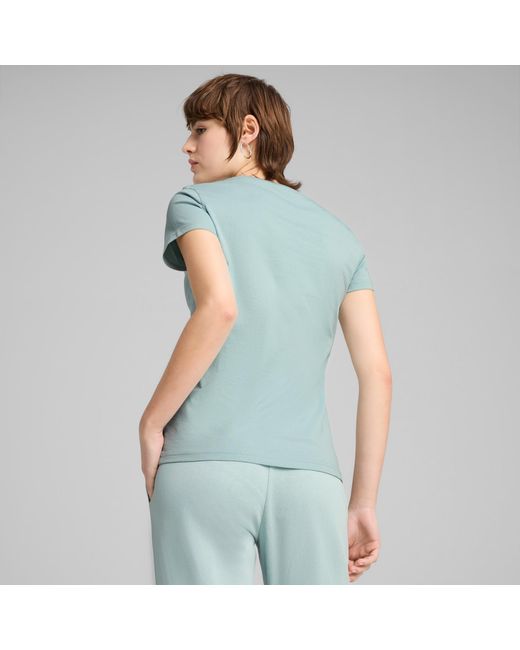 PUMA Ess Elevated T-shirt in het Blue