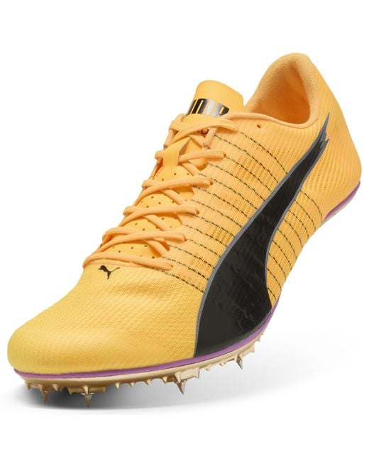 PUMA Yellow Evospeed Brush 6 Track & Field Sprinting Spikes Shoes