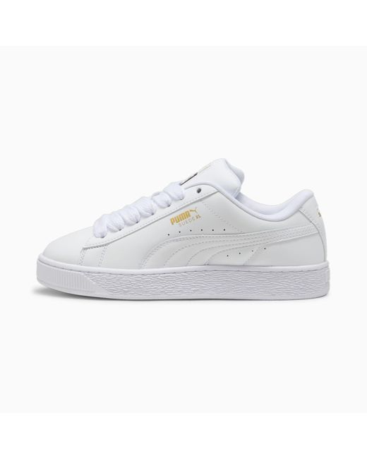 PUMA White Suede XL Leather Sneakers Schuhe