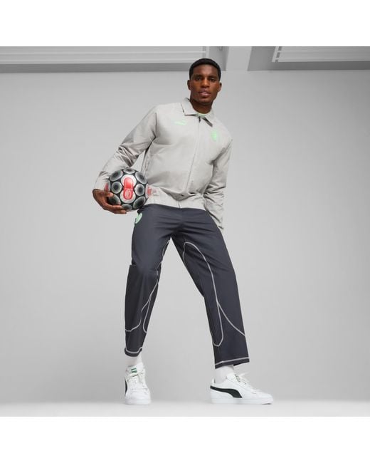PUMA Gray Ac Milan Ftblstatement Track Jacket Flat Light/Grape Mist for men