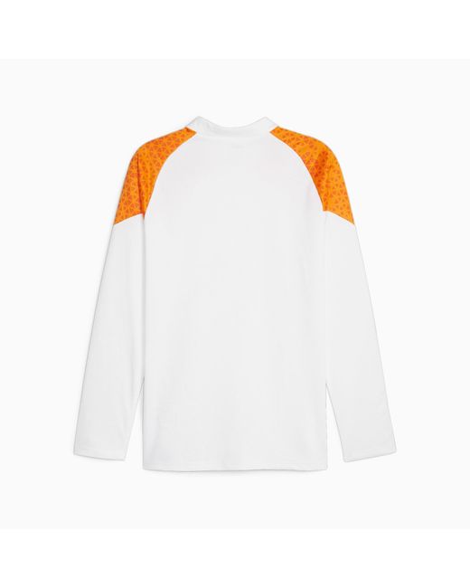 PUMA White Manchester City Football Quarter-zip Shirt for men