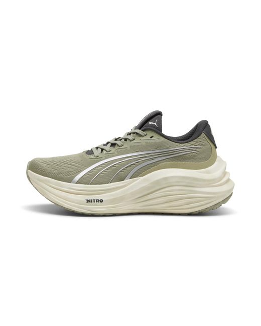 PUMA White Magmax Nitro Terrains Laufschuhe Damen, Sport, Lux Army/Warm Weiß/Dusky Grau