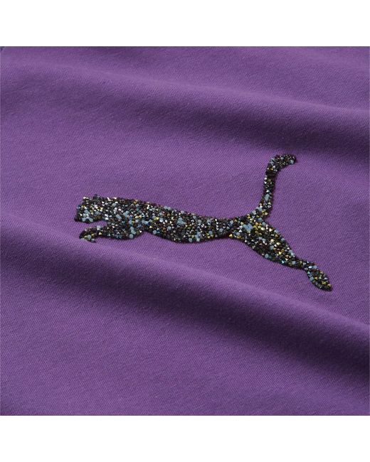 T-Shirt Cristalli Swarovski di PUMA in Purple