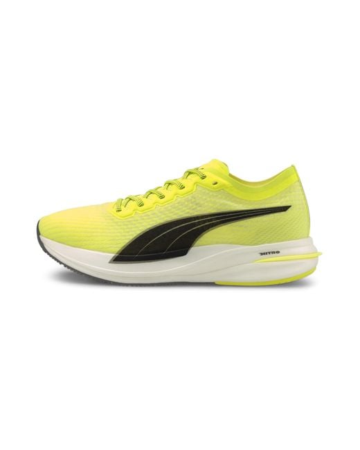 PUMA Yellow Deviate Nitro Running Shoes