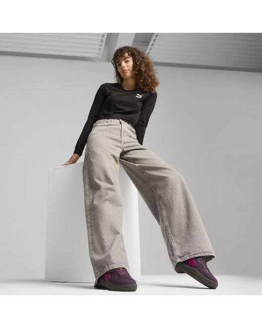 PUMA Purple Palermo Moda Corduroy Sneakers Damen Schuhe