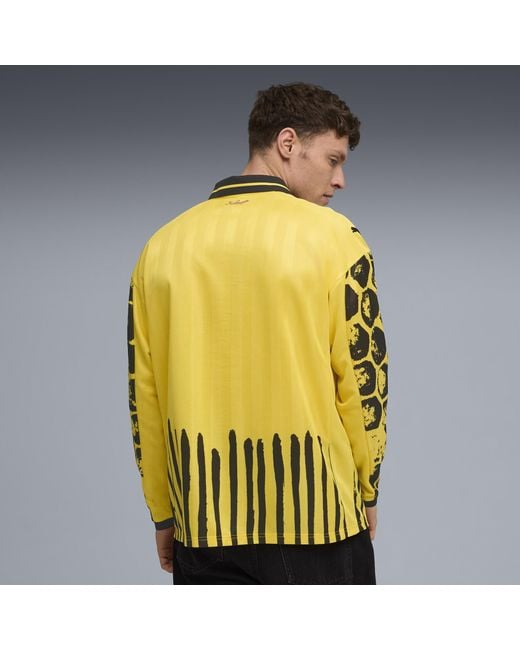 PUMA Kidsuper X Borussia Dortmund Retro Shirt Voor Zwart/Geel, Maat in het Yellow voor heren