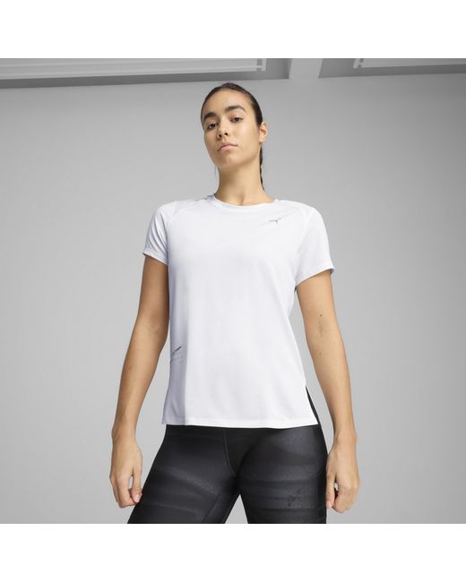 Camiseta De Malla Run Para Mujer, Ropa, Blanco PUMA de color White