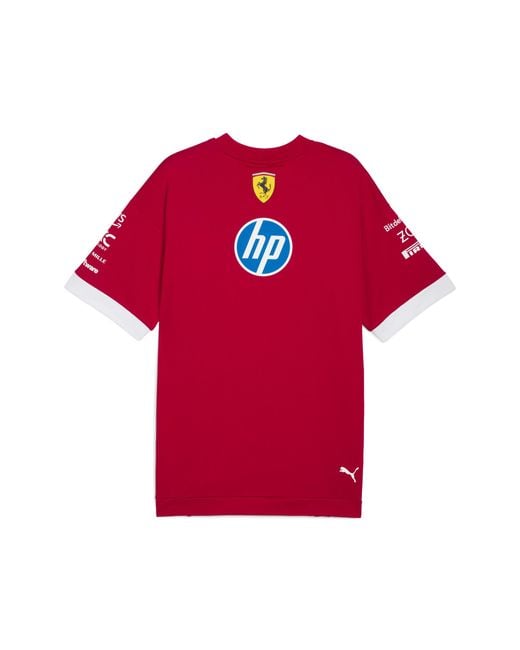 PUMA Red Scuderia Ferrari 2025 Drivers T-Shirt for men