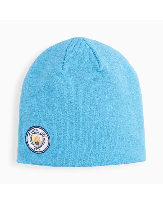 PUMA Blue Manchester City Cuffless Beanie Hat