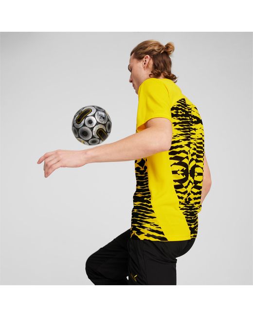 PUMA Yellow Borussia Dortmund Pre-match Short Sleeve Jersey for men