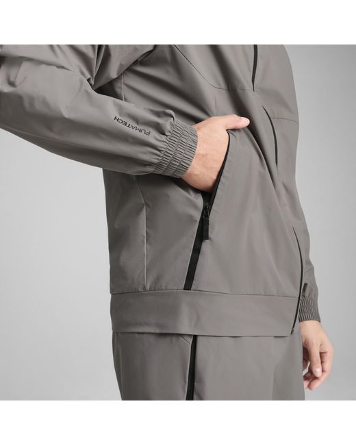 PUMA Gray Tech Relaxed Track Jacket for men