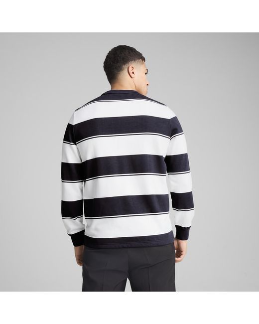 PUMA Gray Class Pack Striped Crew Sweatshirt for men
