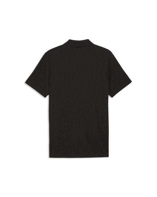 PUMA Black Mclaren Racing Jacquard Polo Shirt for men