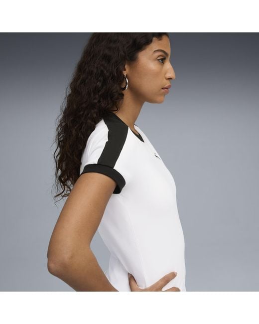 PUMA White T7 Slim T-Shirt