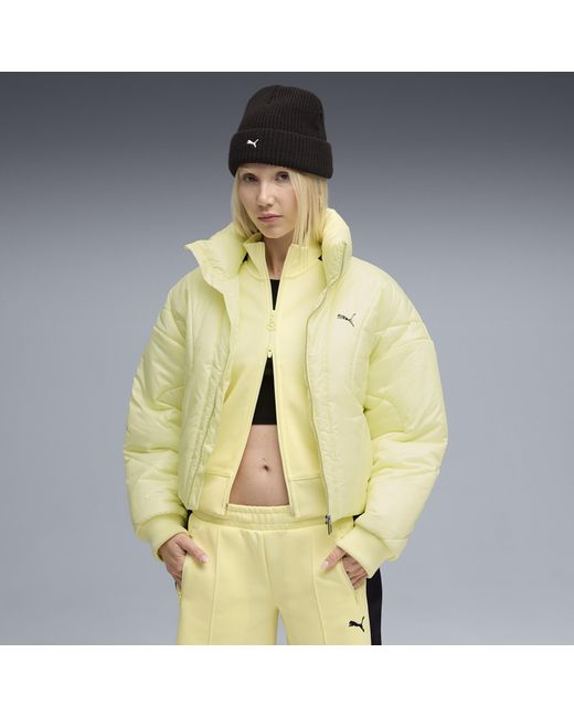 PUMA Metallic Dare To Pufferjacke Damen, Kleidung, Moon