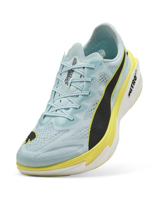 PUMA Yellow Deviate Nitroâ Elite 4 Road Running Shoes for men