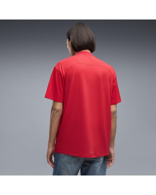 PUMA Red Scuderia Ferrari Premium Cloudspun Relaxed Polo for men