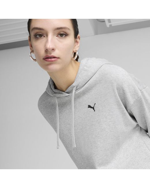 PUMA Gray Essentials Relaxed Hoodie