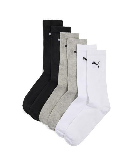 PUMA Black Sport Crew Lightweight Socks 3 Pack for men