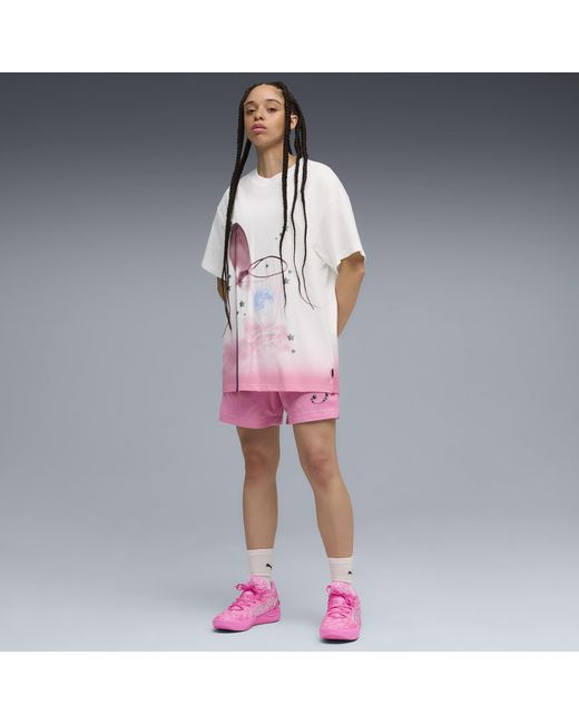 PUMA Shooting Stars Oversized T-Shirt Iii Uniseks, Maat in het Purple