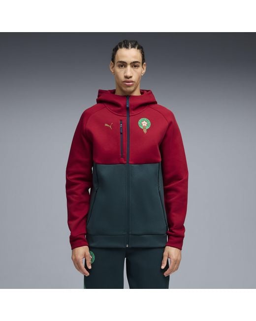PUMA Red Morocco Tech Hoodie for men