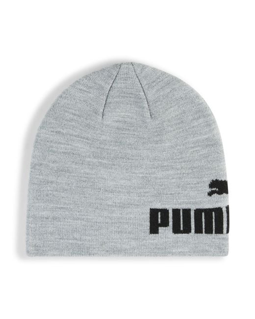 PUMA Essentials Beani Met Middelhoge Kroon Zonder Boord, Zwart/Grijs in het Gray