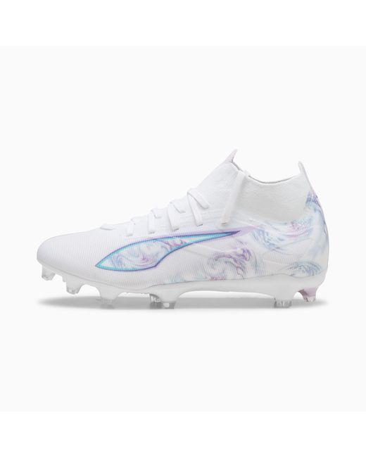 PUMA White Ultra 5 Match+ Brilliance Fg/Ag Football Boots , //Spring