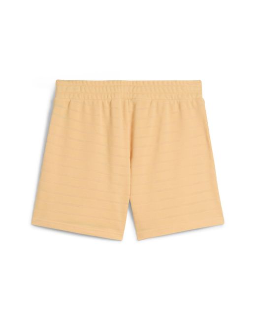 Shorts De Tiro Alto Ess Elevated Structured 5" Para Mujer PUMA de color Natural