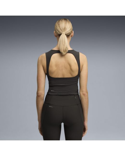 PUMA Black Lightstride Cropped Running Tank Top
