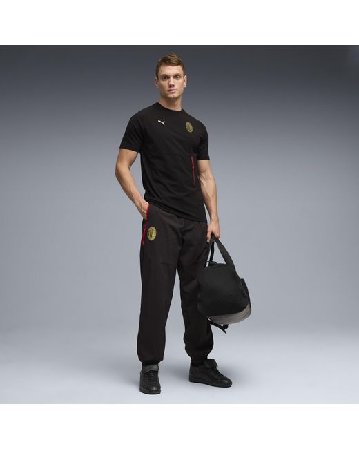 PUMA Black Ac Milan Tech Winterized Relaxed Pants for men