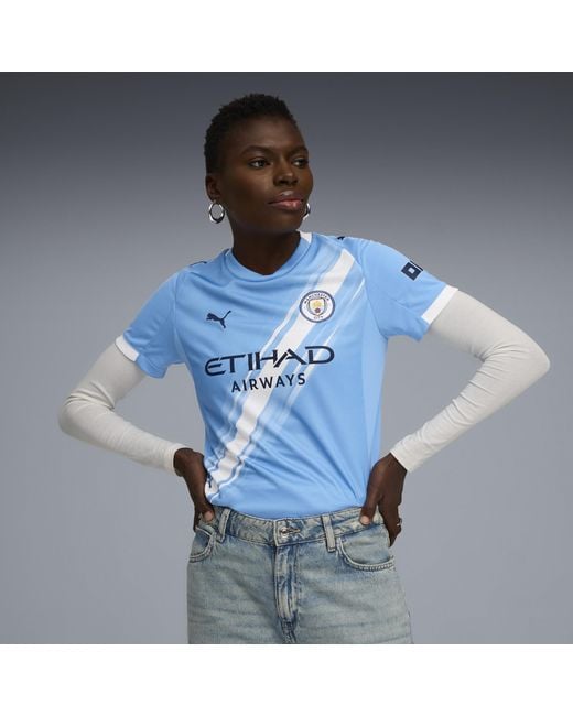 PUMA Blue Manchester City 25/26 Heimtrikot Damen, Sport, Light/Weiß