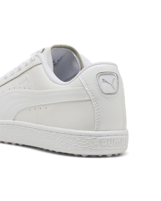 PUMA White Suede Golf Shoes for men