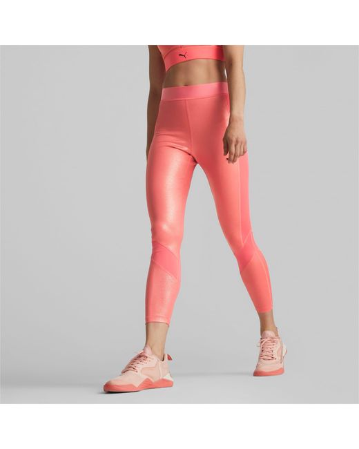 Legging De Fitness Taille Haute Elektro Summer 7/8 PUMA en coloris Rouge |  Lyst